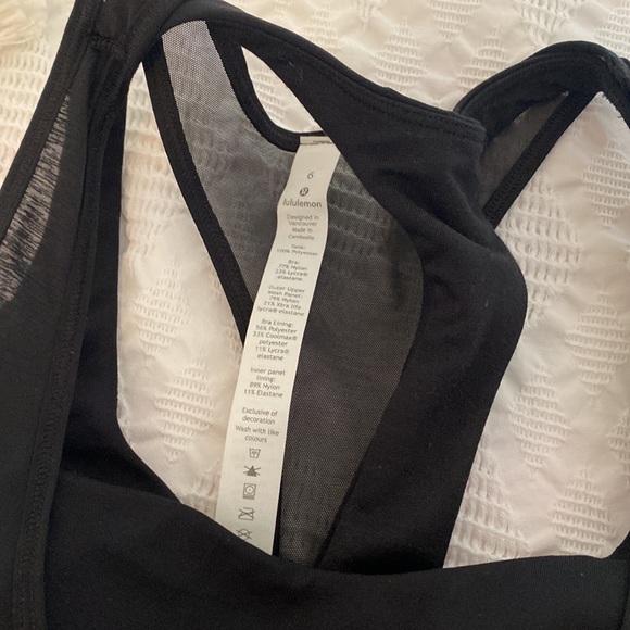 Lululemon Black Tank Top- Twist Around 2in1 Tank - Picture 3 of 6